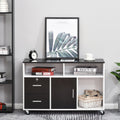 Printer Stand Home Office Mobile Cabinet Organizer with Castors
