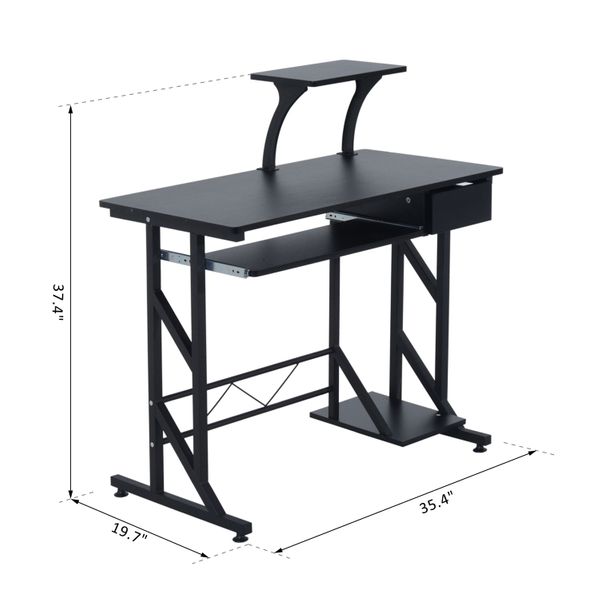 Computer Desk Writing Workstation Portable Space Saving Home