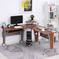 L-Shaped Corner Computer Office Desk  PC Table Workstation with